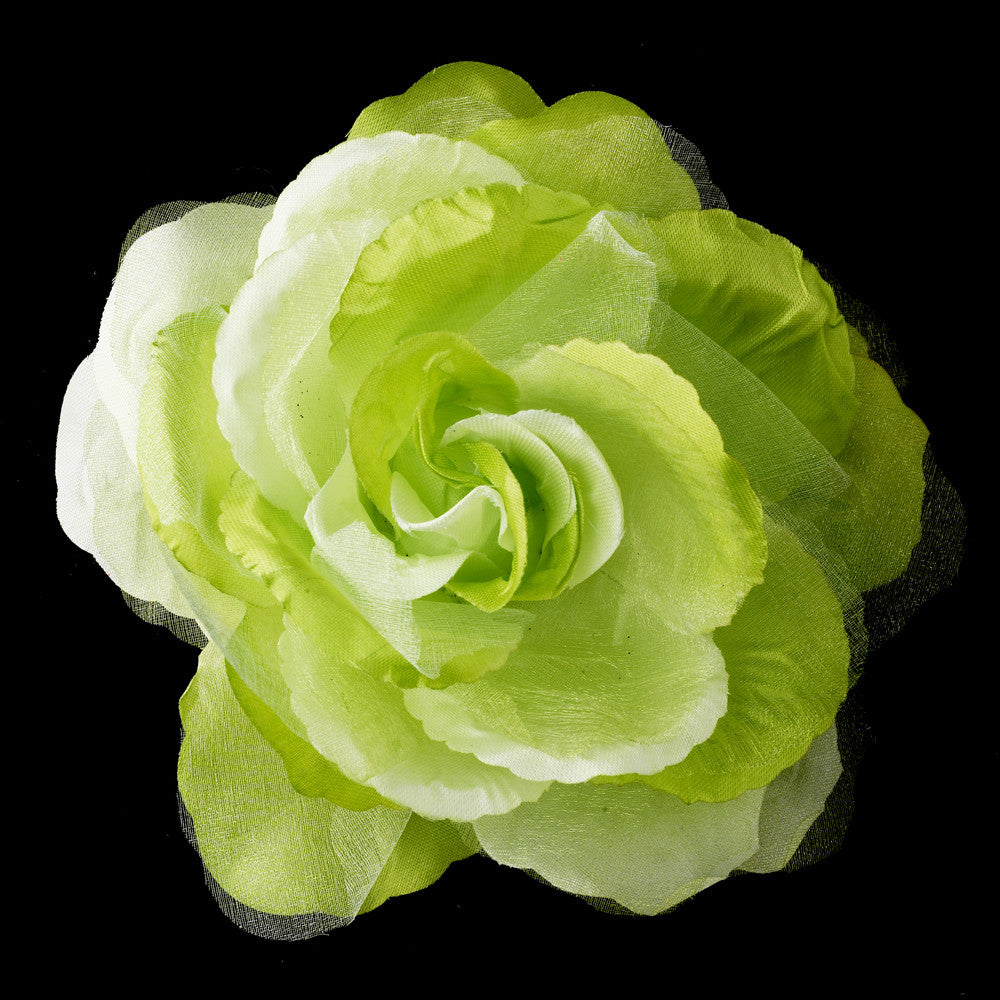 Flower Hair Clip 483-- Black,Blue,Green,Pink,Purple,White,Yellow,Red