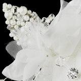 Pearl & Crystal Rhinestone Bridal Flower Hair Clip 5285
