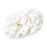 Ivory Pearl & Rhinestone Accent Bridal Flower Hair Clip 9640