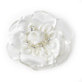 Rhinestone, Pearl & Sequence Accent Flower Hair Clip 9644