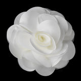 Ivory Fabric Flower Clip with Brooch Pin 9942