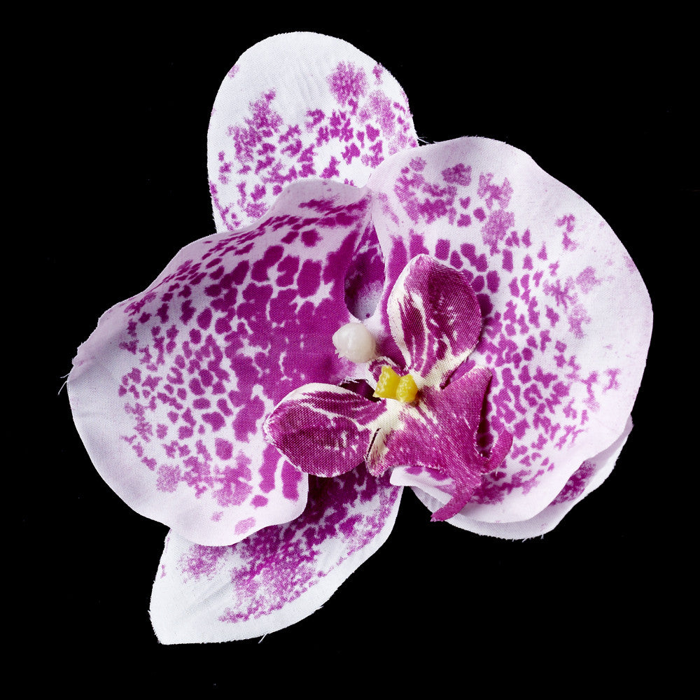 Magenta Orchid Hair Flower Clip 9946