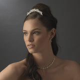 Rhinestone Floral Bridal Comb 356