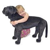 Melissa & Doug Black Lab Giant Stuffed Animal (Wildlife, Soft Fabric, Beautiful Black Lab Markings, 30.5" H x 19.5" W x 9.5" L)