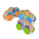 Melissa & Doug First Play Wooden Animal Stacking Cars (3 pcs)