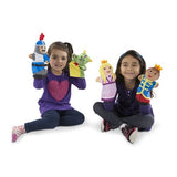Melissa & Doug Palace Pals Hand Puppets (Set of 4) - Prince, Princess, Knight, and Dragon