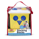 Melissa & Doug K's Kids Stacking Blocks Set With Sorting Shapes