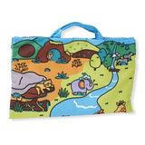 Melissa & Doug Take-Along Folding Wild Safari Play Mat (19.25 x 14.5 inches) With 9 Animals