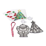 Melissa & Doug Stained Glass Made Easy Craft Kit - Santa and Tree Ornaments