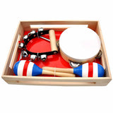 Schoenhut Piano Band-in-A-Box ,Maracas, Triangle, Bells, Tambourine