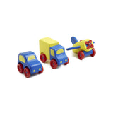 Melissa & Doug Deluxe Wooden First Vehicles Set With Truck, Car, and Airplane