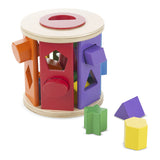 Melissa & Doug Match and Roll Shape Sorter - Classic Wooden Toy