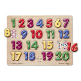 Melissa & Doug Spanish Numbers Sound Puzzle - Wooden Puzzle (20pc)