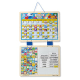 Melissa & Doug Monthly Magnetic Calendar With 133 Magnets and 2 Fabric-Hinged Dry-Erase Boards