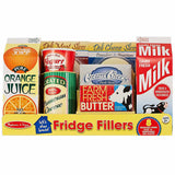 Melissa & Doug Fridge Groceries Play Food Cartons (8pc) - Toy Kitchen Accessories