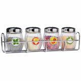 Melissa & Doug Pizza Seasoning Set (5pc) - Play Food, Stainless Steel Caddy