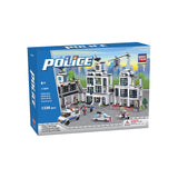 Brictek Building Construction Sets Police Academy Building Kit + Free 2pcs Police Figurine Set