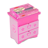 Melissa & Doug Decorate-Your-Own Double-Drawer Chest Craft Kit: 72 Foil Letter Stickers, 26 Gem Stickers, 2 Glitter Glues, and More