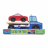 Melissa & Doug Flatbed Tow Truck Wooden Vehicle Set
