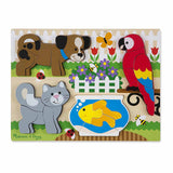 Melissa & Doug Pets Wooden Chunky Jigsaw Puzzle - Dog, Cat, Bird, and Fish (20 pcs)