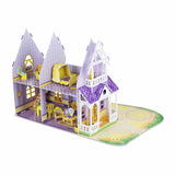 Melissa & Doug Pretty Purple Dollhouse 3-D Puzzle (16 x 10.75 x 10.75 inches, 100+ pcs)