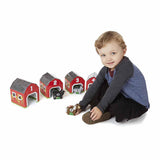 Melissa & Doug Nesting and Sorting Barns and Animals With 6 Numbered Barns and Matching Wooden Animals