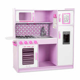 Melissa & Doug Wooden Chef's Pretend Play Toy Kitchen With Ice Cube Dispenser - Cupcake Pink/White