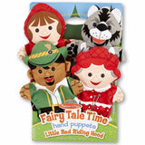 Melissa & Doug Fairy Tale Friends Hand Puppets (Set of 4) - Little Red Riding Hood, Wolf, Grandmother, and Woodsman