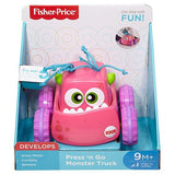 Fisher Price Press 'N Go Monster Truck Green DRG15 & Pink DRG14