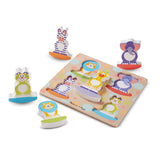 Melissa & Doug First Play Wooden Safari Chunky Puzzle (5 Rocking Animal pcs)