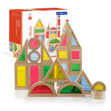 Guidecraft Jr Rainbow Block 40 Piece Set G3083