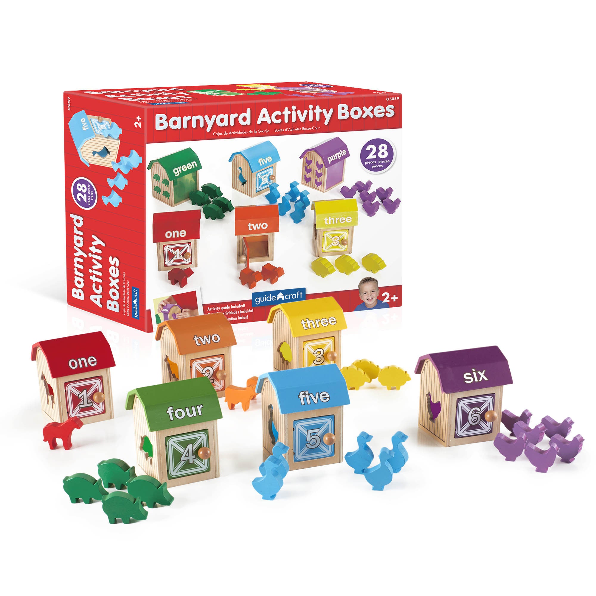 Guidecraft Barnyard Activity Boxes 28 Pieces G5059