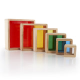 Guidecraft Stacking Rainbow Pyramid 6 pieces Set G5066