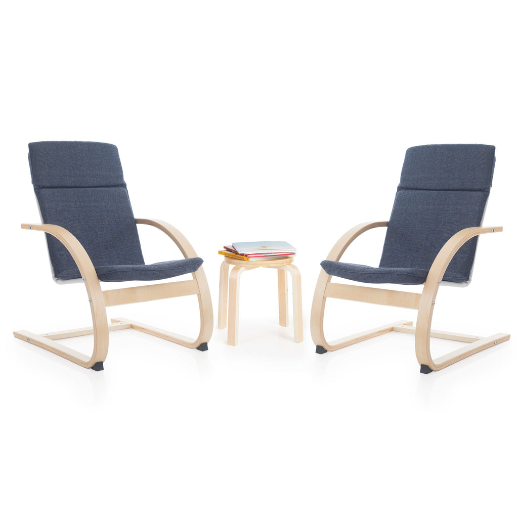 Guidecraft Kiddie Rocker Chair Set – Denim G6341K