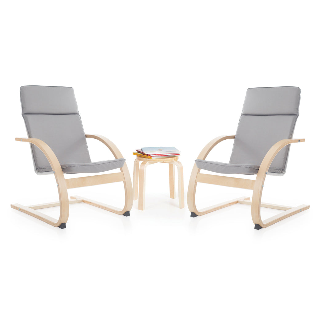 Guidecraft Kiddie Rocker Chair Set – Gray G6342K