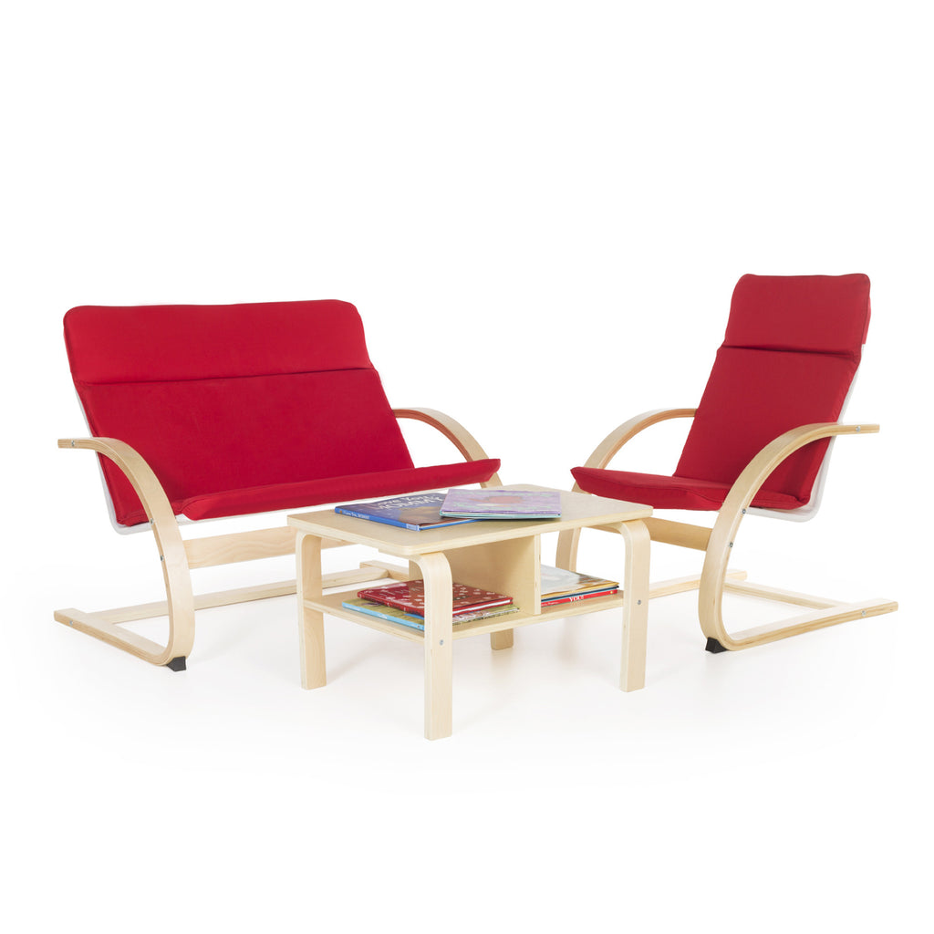 Guidecraft Nordic Rocker Reading Area – Red G6493