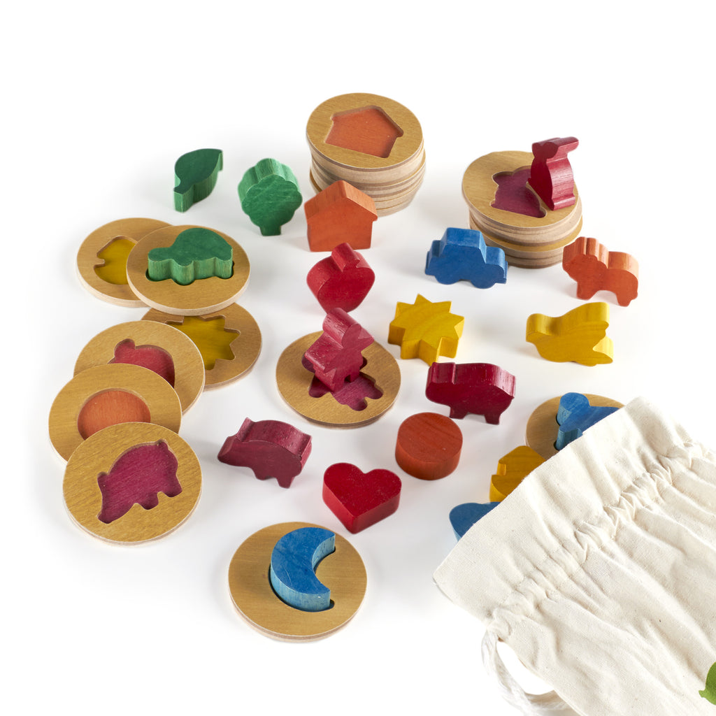 Guidecraft 3D Feel & Find World Icons 40 Pieces G6708
