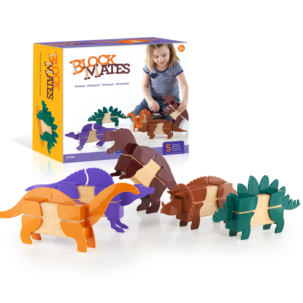 Guidecraft Block Mates Dinosaurs 20 Pieces G7602