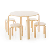 Guidecraft Additional Furniture Items - Nordic Table & Chairs Set - Natural G81045