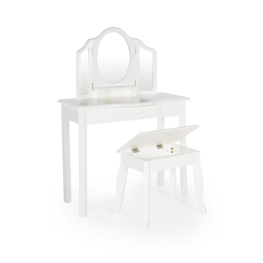 Guidecraft Classic White Vanity and Stool G85710