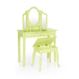 Guidecraft Vanity and Stool – Light Green G87405