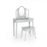 Guidecraft Vanity and Stool – Grey G87406