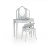 Guidecraft Vanity and Stool – Grey G87406