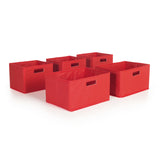 Guidecraft Red Storage Bins – Set of 5 G89001