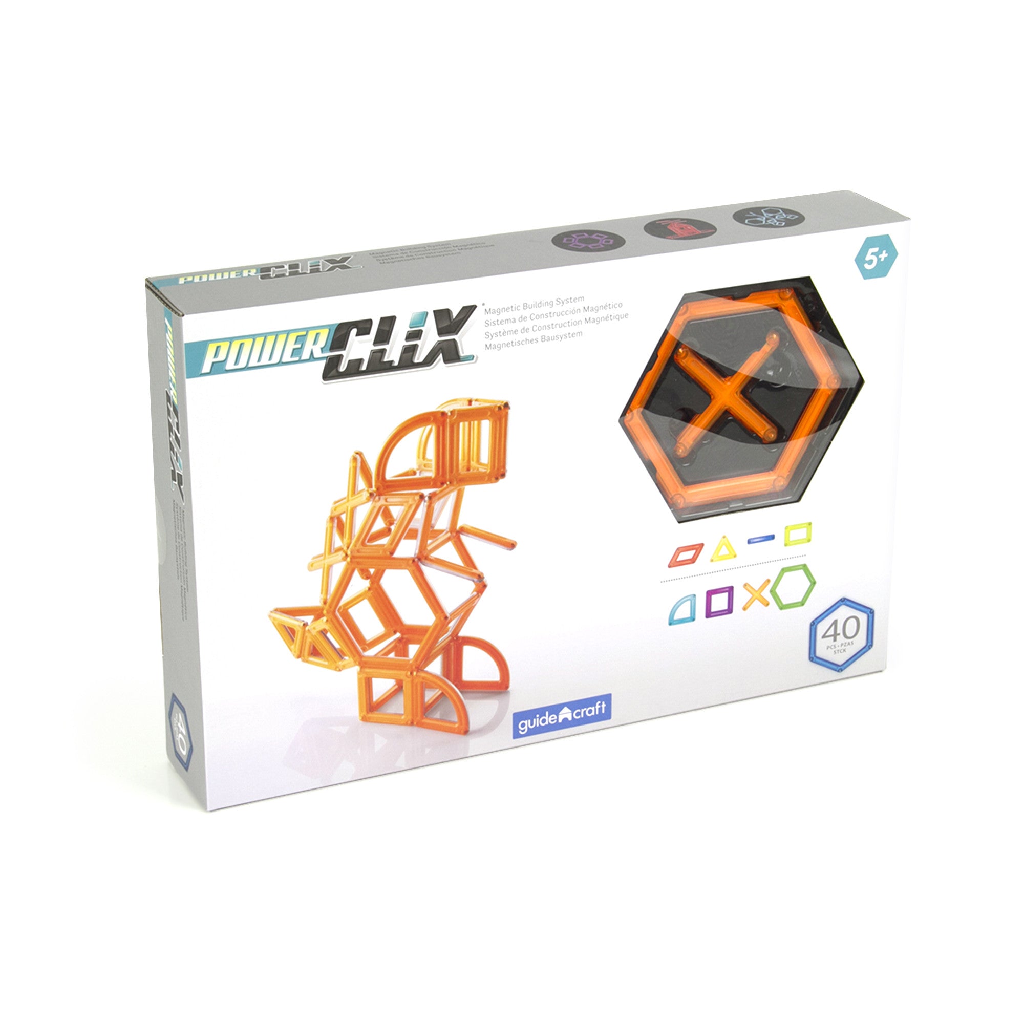 Guidecraft PowerClix® Creativity 40 Pc Set Orange G9401