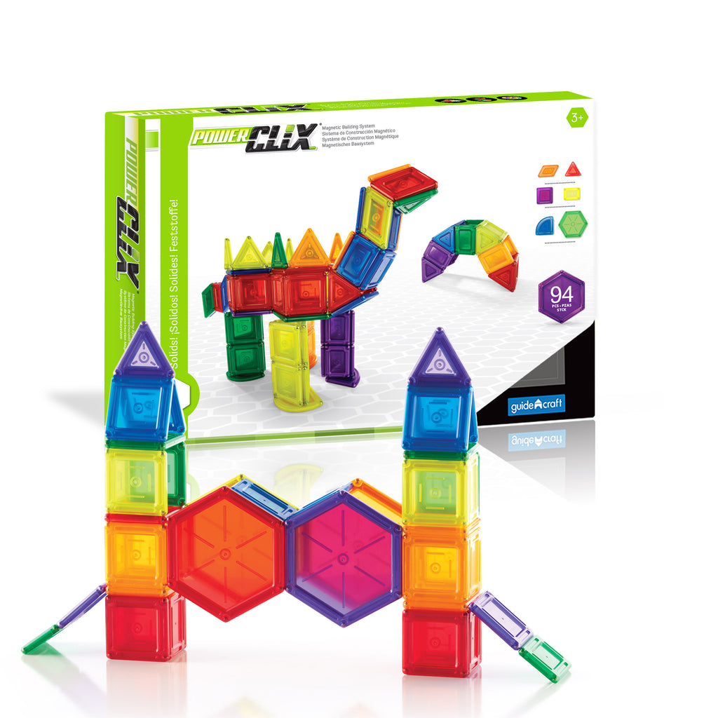 Guidecraft PowerClix® Solids 94 Piece Set G9423