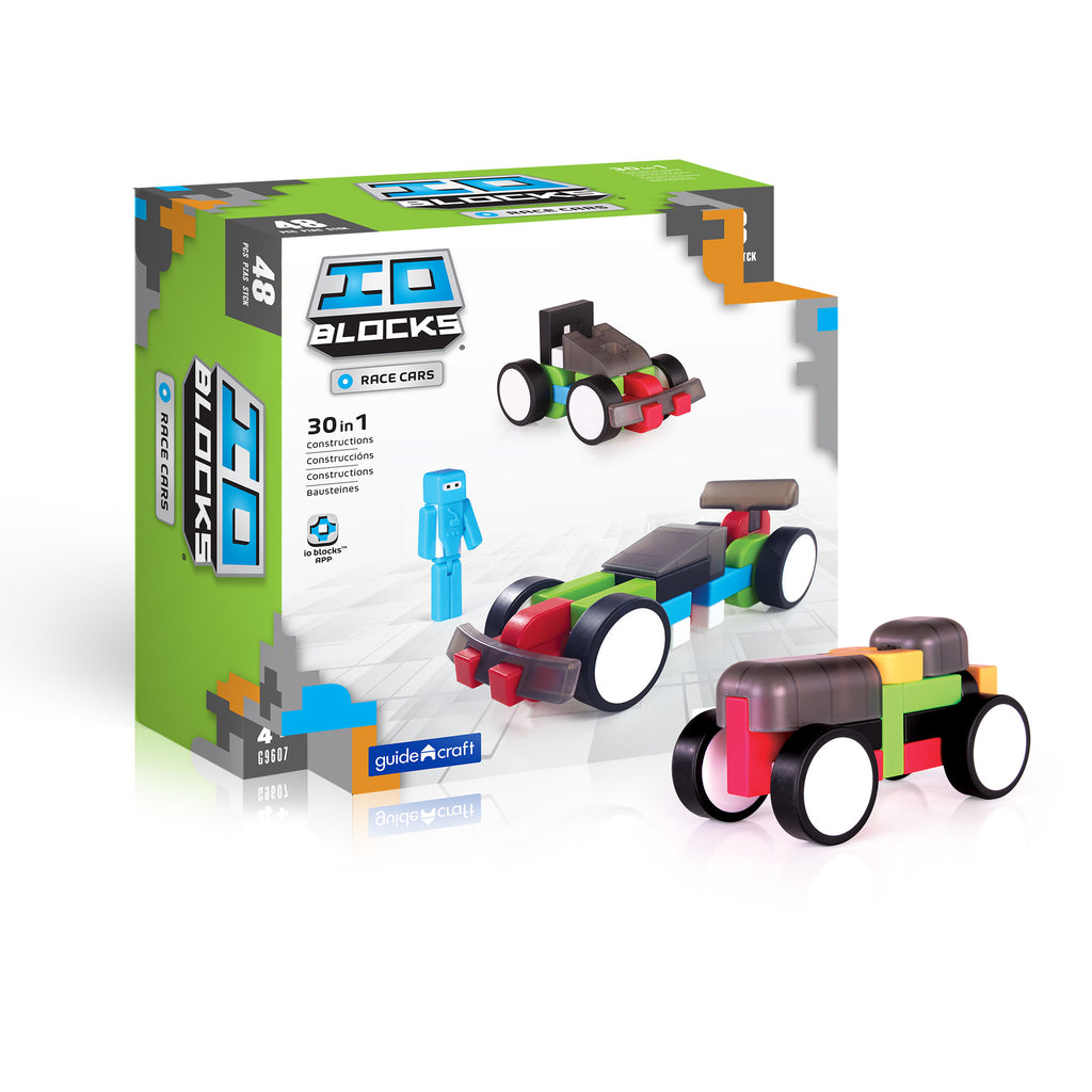 Guidecraft IO Blocks® Race Cars 48 Pieces Set G9607