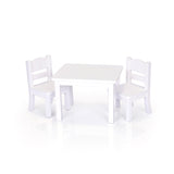 Guidecraft Doll Table and Chair Set – White G98122