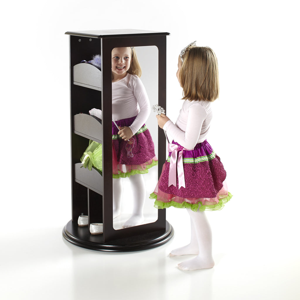 Guidecraft Rotating Dress Up Storage Espresso G99301