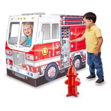 Melissa & Doug Fire Truck Indoor Corrugate Cardboard Playhouse (4 Feet Long)